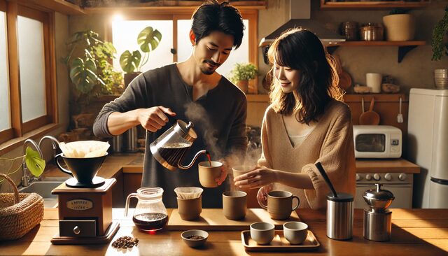 ぷるぷる食感！コーヒーゼリーに練乳をかける贅沢デザート